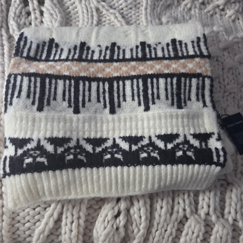 Cole Haan scarf - Cream multi -  NWT